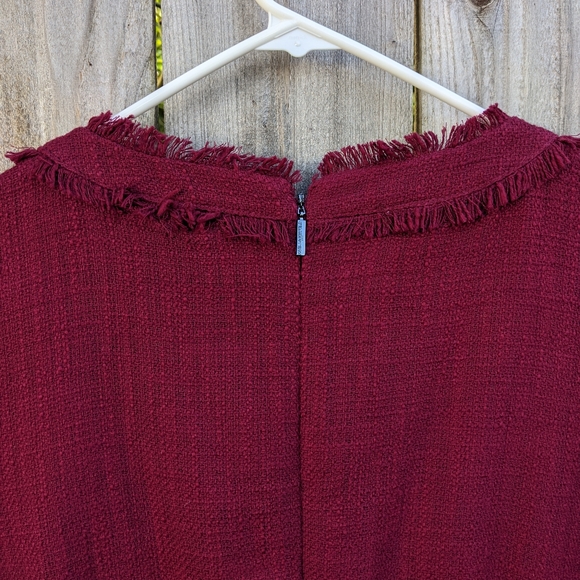 Karl Lagerfeld Burgundy Short Sleeve Dress - Picture 6 of 8